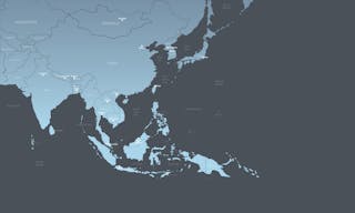 asia map. detailed vector map of asian countries.