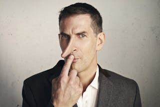 Portrait of a man with huge nose