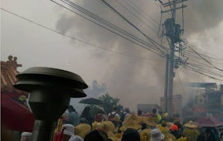 媽祖遶境空污監測最高值 4188ug/m3發生情景。圖片來源：環保署