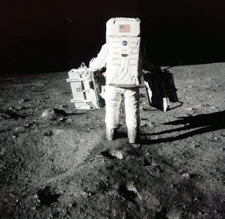 EDWIN ALDRIN ON MOON