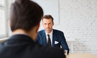 Job interview - recruiter negotiate terms with candidate