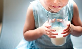 Girl Kid Child With Glass Concept