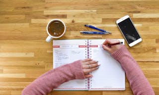 Notes Notebook Coffee Office Wooden Work Desk