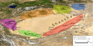 西域 新疆 Tarim Basin in the 3rd century C.E.