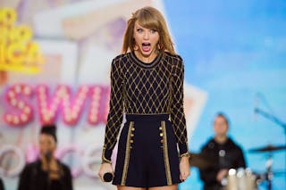 Singer Taylor Swift performs on ABC's "Good Morning America" to promote her new album "1989" in New York