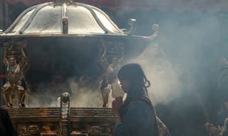 Taken during Chinese New Year 2015 in the downtown of Taipei, in one of the oldest and biggest Buddhist temples of the city, Lon