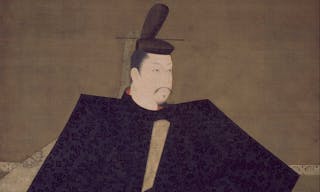 Portrait of Minamoto no Yoritomo, hanging scroll; color on silk (1179).