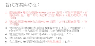 中興大學環工系教授莊秉潔認為，三接遷址過程，可以浮動式接收站做為過渡的供氣方式 | 三接與藻礁保育、能源轉型關係〈對焦會議〉簡報