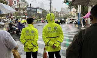 上海巨鹿路周邊出現大量警力 管制萬聖節活動