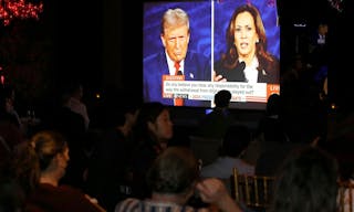 川普賀錦麗辯論 GettyImages-2170589855　2024年美國總統候選人川普和賀錦麗9月在紐約進行辯論。