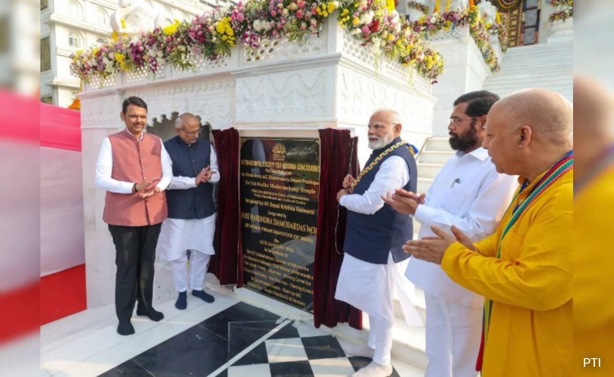 PM Modi Inaugurates ISKCON Temple In Mumbai