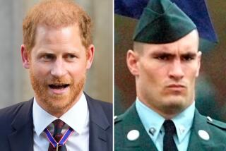 Prince Harry on the left and Pat Tillman on the right