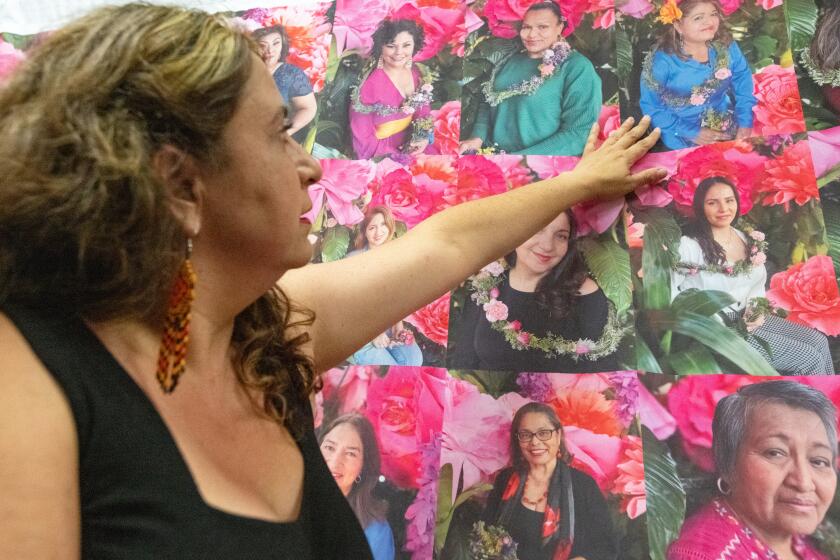 A portrait collage of "promotoras" for artist Alicia Rojas' "Las Poderosas de Latino Health Access" public art project.
