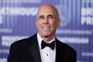 US media producer Jeffrey Katzenberg arrives at the Tenth Breakthrough Prize Ceremony at the Academy Museum of Motion Pictures in Los Angeles, California, on April 13, 2024. (Photo by ETIENNE LAURENT / AFP) (Photo by ETIENNE LAURENT/AFP via Getty Images)