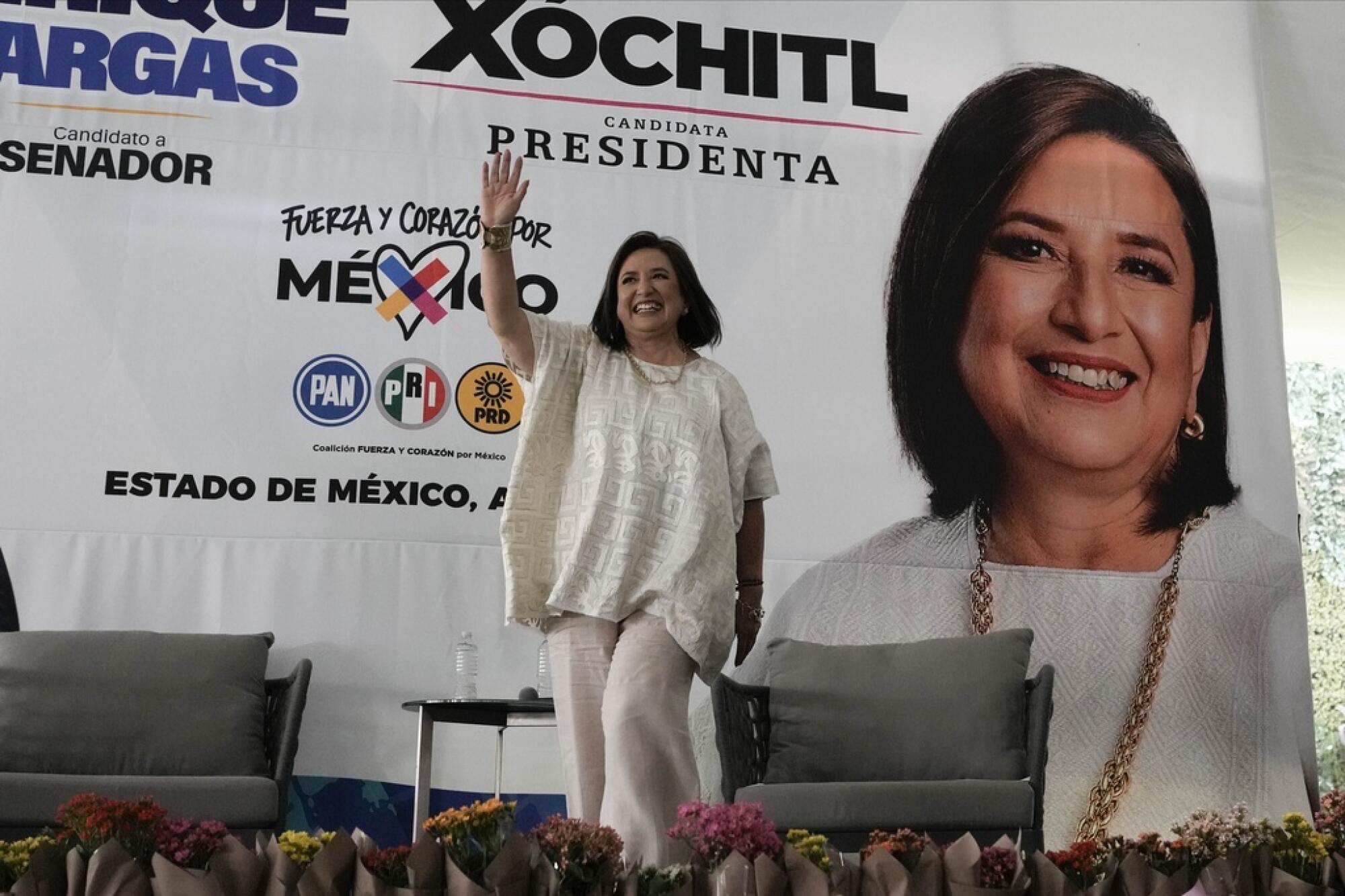 ARCHIVO - La candidata presidencial Xóchitl Gálvez