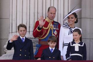 Prince William, and Kate Princess of Wales on the balcony of Buckingham Palace with their children Prince George, left, Prince Louis, front centre, and Princess Charlotte wave to the crowds after the Trooping the Color ceremony, in London, Saturday, June 15, 2024. Trooping the Color is the King's Birthday Parade and one of the nation's most impressive and iconic annual events attended by almost every member of the Royal Family. (AP Photo/Alberto Pezzali)
