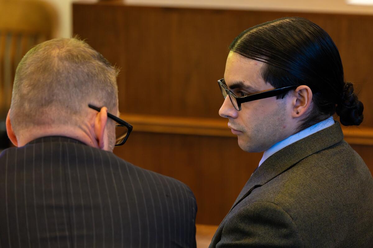 Marcus Anthony Eriz, right, was found guilty of second-degree murder in the killing of 6-year-old Aiden Leos.