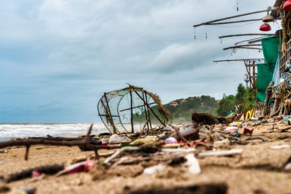 Tropical storm damage in the Indian Ocean