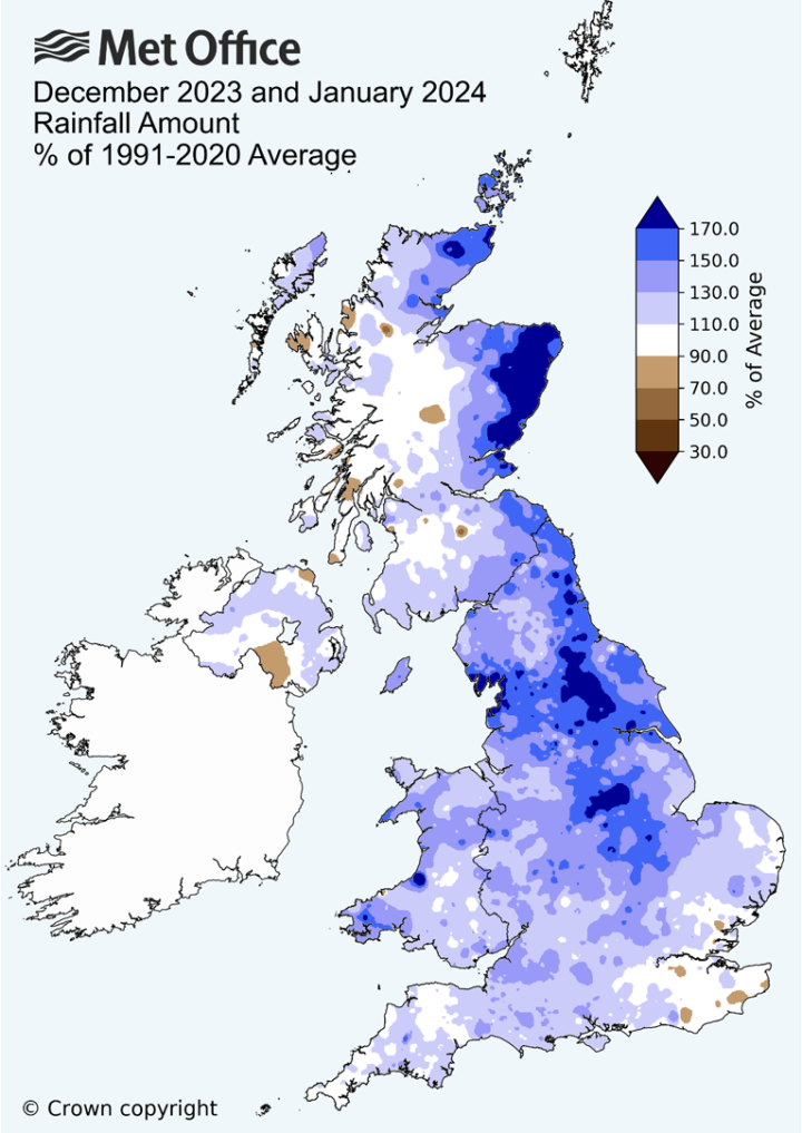 Rainfall above average 2023