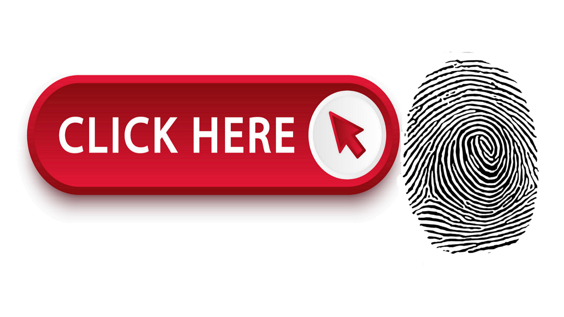 fingerprint next to red 'Click Here' button, illustration