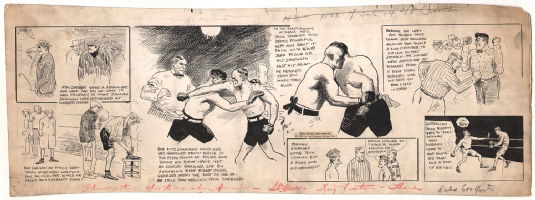 TAD Dorgan - Some Tricks of the Trade - Boxing Strip - 1928 Comic Art