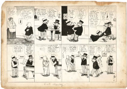 TAD Dorgan - City Life Page with Silk Hat Harry and Judge Rummy - 1916 Comic Art