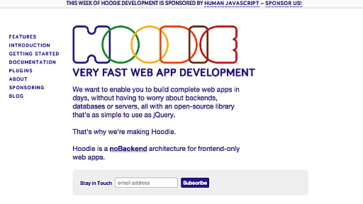 Hoodie – noBackend実装のJavaScriptフレームワーク
