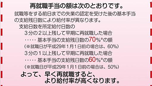 転職の際にもらえる「再就職手当」「就業促進定着手当」合わせて数十万もらえることもあるので、ぜひ知っておきたい