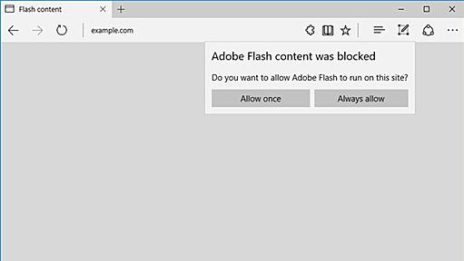 Microsoft、Adobe FlashをユーザーがブロックできるようにEdgeを改良 ～Creators Updateに実装予定