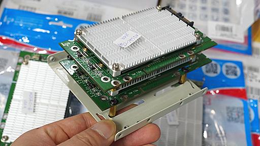 複数のM.2 SSDをSATAに変換するアダプタが近日発売 M.2 SSDが4枚装着できる“2枚重ね”モデルも