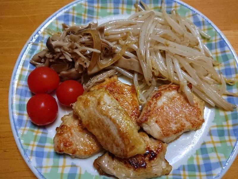 鶏むね肉のカレー風味焼きの完成