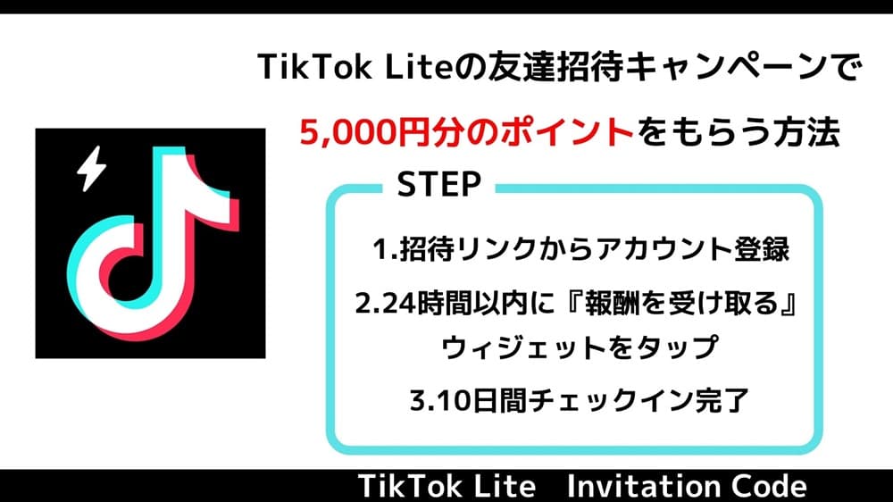 TikTok Lite招待コード