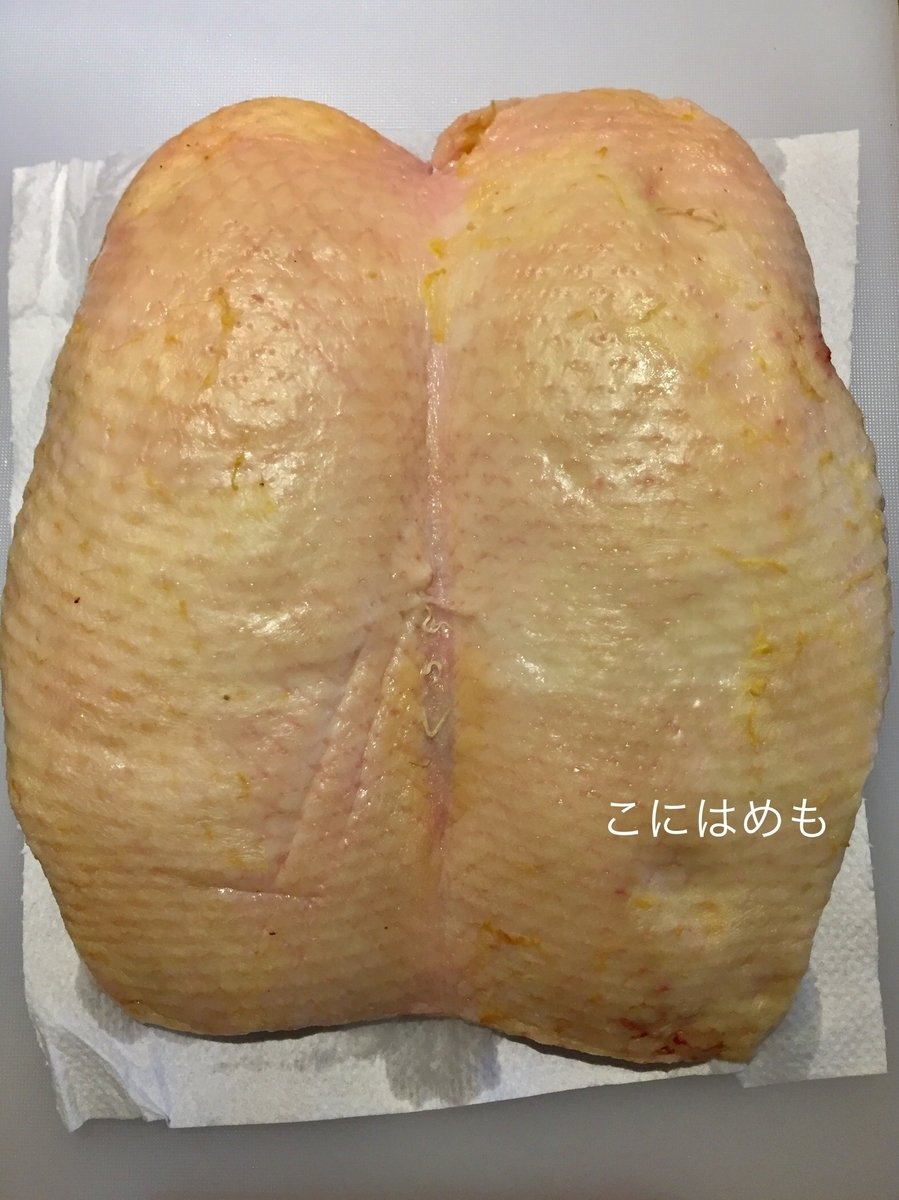 鴨肉を常温に置いておく。