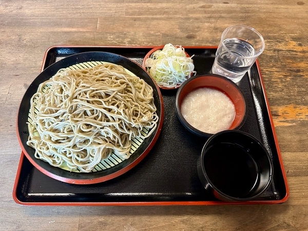 地粉切り【並盛400g】(700円)＋とろろ芋(150円)+鯖出汁変更(0円)