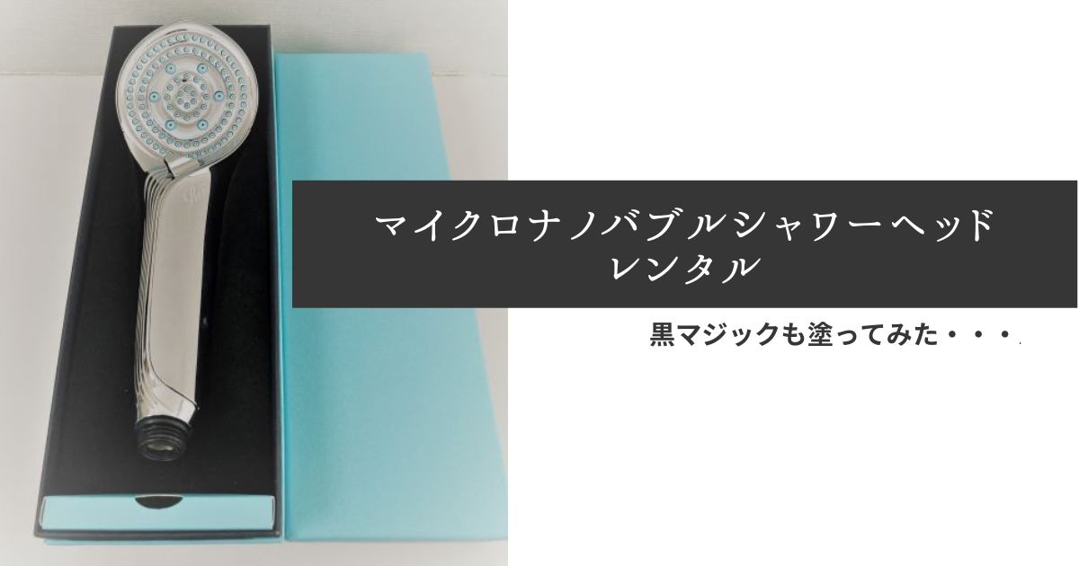 マイクロナノバブルシャワーヘッドをレンタル！（黒マジックも塗ってみた！