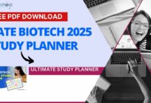 GATE Biotech 2025 Study Planner