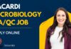 Bacardi Microbiology QA/QC Job Opening