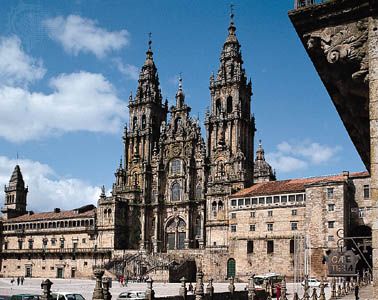 cathedral in Santiago de Compostela, Spain