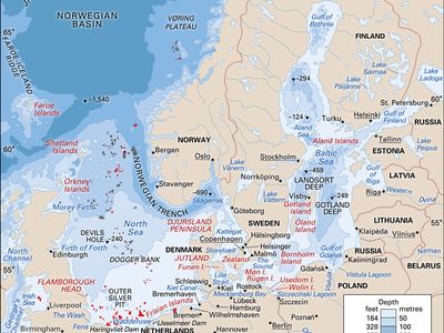 The North Sea, the Baltic Sea, and the English Channel.