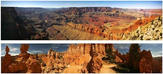 Grand Canyon National Park; Bryce Canyon National Park