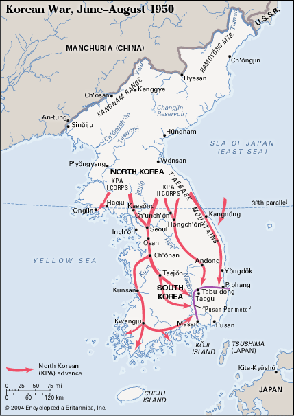 Korean War, June–August 1950