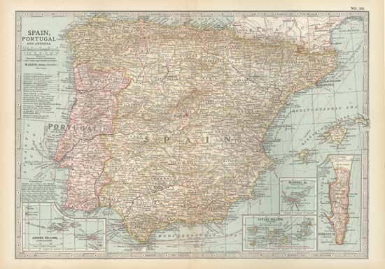 Iberian Peninsula and Andorra, c. 1900