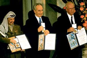 Yasser Arafat, Shimon Peres, Yitzhak Rabin: Nobel Prize