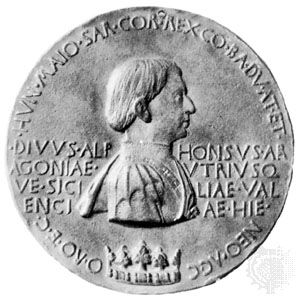 Alfonso V, bronze medal by Pisanello, 1448–49; in the Bargello, Florence