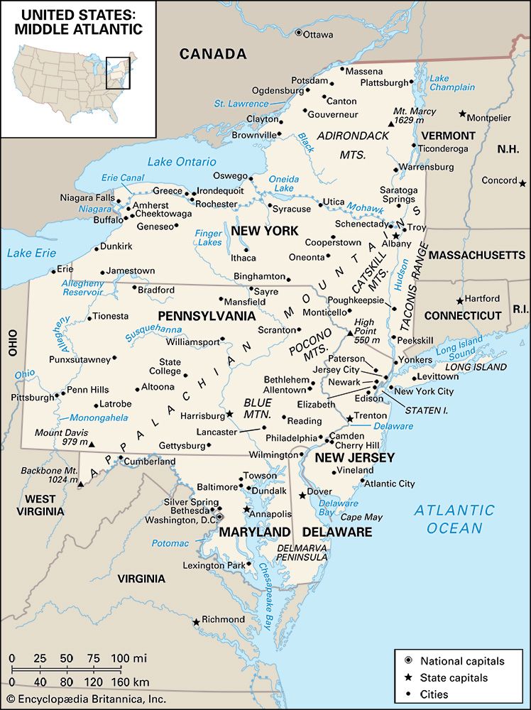 The North: Middle Atlantic region