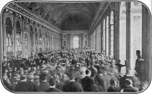 signing the Treaty of Versailles