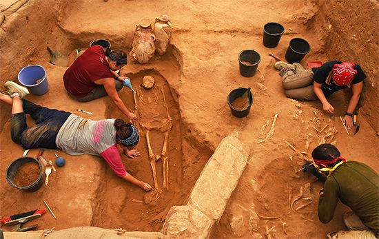 Archaeological site in Ashkelon, Israel