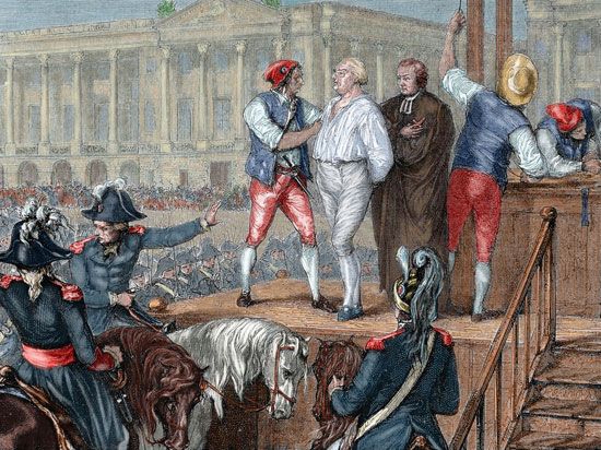 Louis XVI: execution by guillotine