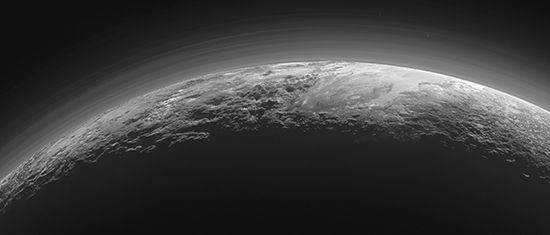 sunset view of Pluto