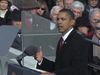 Witness Barack Obama taking the presidential oath and delivering his inaugural address, January 20, 2009